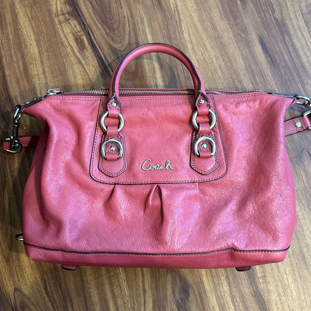 Coach Red Leather Handbag